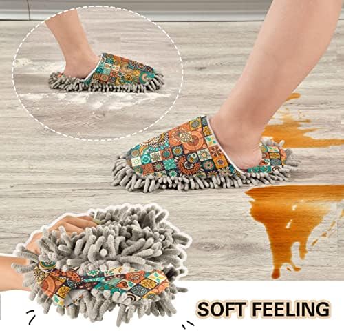 Slipper Your Feet In - Boho Mandala Mop House Slippers - Eco-FriendlyM
