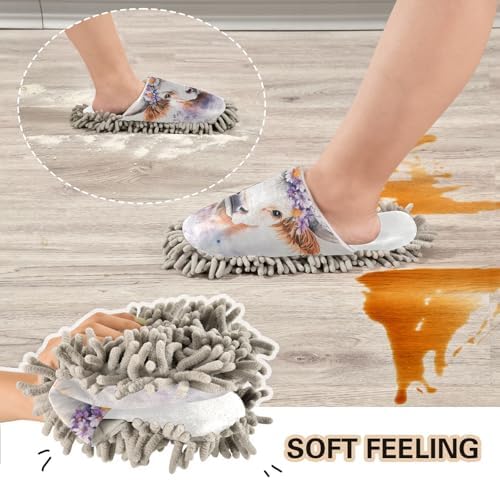 Burbuja Watercolor Cow Mop Slippers