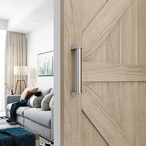 JUBEST Stainless Steel 10 Side Mount Pipe Pull for Barn Doors