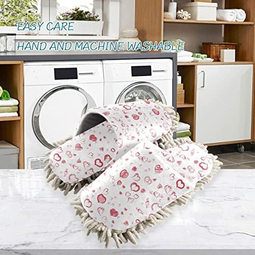 Valentines Day Mop Slipper Perfect for Mopping and Walking