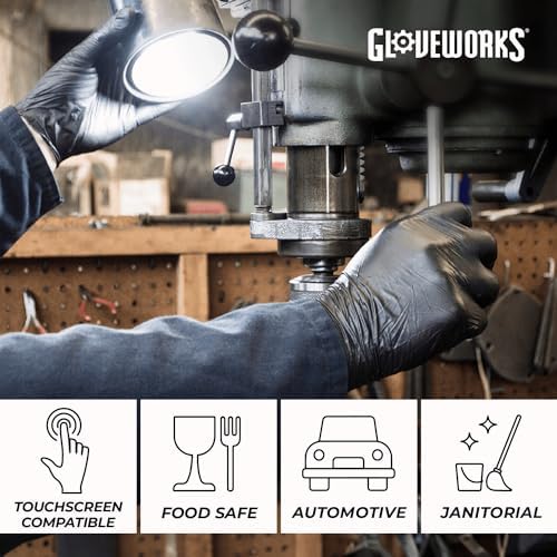 GLOVEWORKS Black Nitrile Gloves