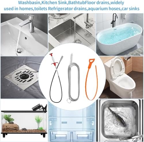 11-Piece Plumbing Hair Clog Catcher Set for Efficient Cleaning