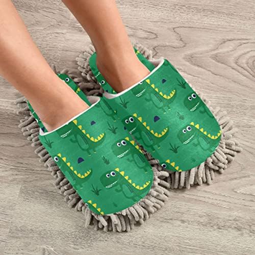 Premium dinosaur mop slippers for easy floor cleaning