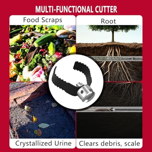 Dewal Accs Drain Auger Set for 4-8 Pipe Cleaning 3-Pack