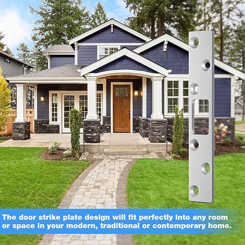 HD Deadbolt Strike Plate - 6-Inch Door Armor - 3-Pack
