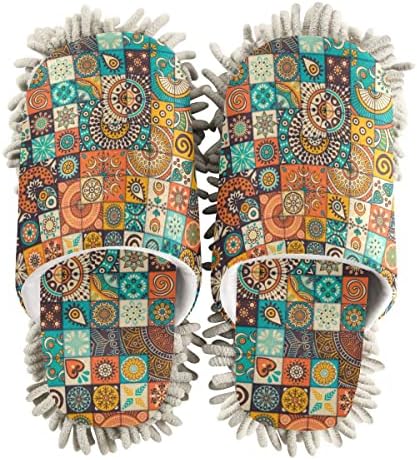 Slipper Your Feet In - Boho Mandala Mop House Slippers - Eco-FriendlyM
